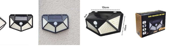 LÁMPARA SOLAR 100 LED RECARGABLE
